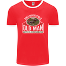 An Old Man With a Crossbow Funny Mens Ringer T-Shirt FotL Red/White