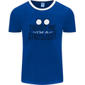 Trust Me I'm a Gynecologist Funny Rude Mens Ringer T-Shirt FotL Royal Blue/White