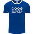 Photography What the F Stop Photographer Mens Ringer T-Shirt FotL Royal Blue/White