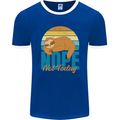 Sloth Nope Not Today Funny Lazy Mens Ringer T-Shirt FotL Royal Blue/White