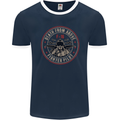 Death From Above F-16 Fighter Pilot RAF Mens Ringer T-Shirt FotL Navy Blue/White