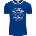 A Qualified Policeman Looks Like Mens Ringer T-Shirt FotL Royal Blue/White