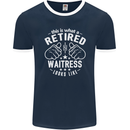 This Is What a Retired Waitress Looks Like Mens Ringer T-Shirt FotL Navy Blue/White