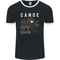 Canoe Adventure Canoeing Kayak Kayaking Mens Ringer T-Shirt FotL Black/White