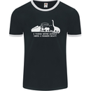 Noahs Ark Dinosaurs T-Rex Atheist Atheism Mens Ringer T-Shirt FotL Black/White