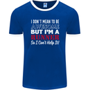 I Don't Mean to Be but I'm Runner Running Mens Ringer T-Shirt FotL Royal Blue/White