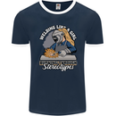 Welding Like a Girl Funny Welder Mens Ringer T-Shirt FotL Navy Blue/White