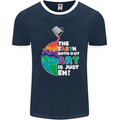 The Earth Without Art Is Just EH Artist Mens Ringer T-Shirt FotL Navy Blue/White