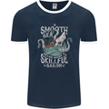 Skilful Sailor Kraken Sailing Cthulhu Mens Ringer T-Shirt FotL Navy Blue/White