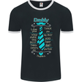 Daddy Fathers Day Tie Funny Dad Mens Ringer T-Shirt FotL Black/White