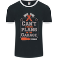 Plans In the Garage Carpenter DIY Tradesman Mens Ringer T-Shirt FotL Black/White