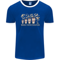 Weekly Coffee To Alcohol Evolution Wine Mens Ringer T-Shirt Royal Blue/White