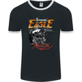 Screaming' Eagle Biker Motorbike Motorcycle Mens Ringer T-Shirt FotL Black/White