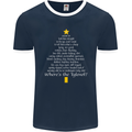 Christmas Movie Where's the Tyrenol? Mens Ringer T-Shirt FotL Navy Blue/White