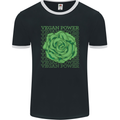 Vegan Power Mens Ringer T-Shirt FotL Black/White