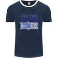 Funny Yoga Im Here For the Savasana Mens Ringer T-Shirt FotL Navy Blue/White