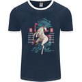 Chinese Zodiac Shengxiao Year of the Horse Mens Ringer T-Shirt FotL Navy Blue/White