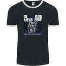 Guard Dog German Shepherd Fast Food Mens Ringer T-Shirt FotL Black/White