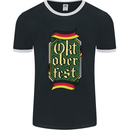 Germany Octoberfest German Beer Alcohol Mens Ringer T-Shirt FotL Black/White