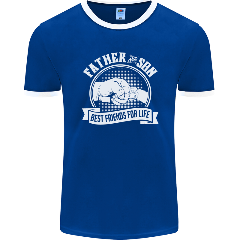 Father & Son Best Friends for Life Mens Ringer T-Shirt FotL Royal Blue/White