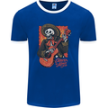 Mariachi Skeleton Cinco De Mayo Skull Mens Ringer T-Shirt FotL Royal Blue/White