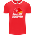 Altitude Problem Skydiving Freefall Funny Mens Ringer T-Shirt FotL Red/White