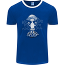 Lose My Mind Magic Mushrooms LSD Trippy Mens Ringer T-Shirt FotL Royal Blue/White