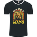 Happy Cinco De Mayo Day Mexico Mens Ringer T-Shirt FotL Black/White