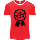 I Got Dressed Today Antisocial Funny Gamer Mens Ringer T-Shirt FotL Red/White