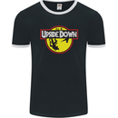 Upside Down SCI-FI TV Program Mens Ringer T-Shirt FotL Black/White
