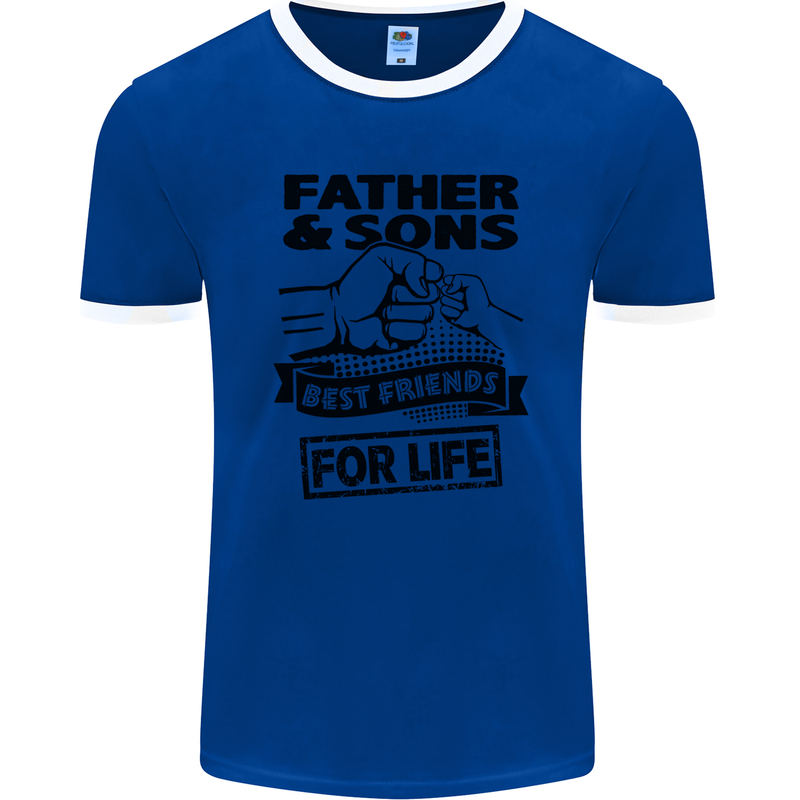 Father & Sons Best Friends for Life Mens Ringer T-Shirt FotL Royal Blue/White