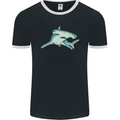 A Hammerhead Shark Mens Ringer T-Shirt FotL Black/White