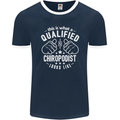 A Qualified Chiropodist Looks Like Mens Ringer T-Shirt FotL Navy Blue/White