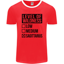 Levels of Wildness Sagittarius Mens Ringer T-Shirt FotL Red/White