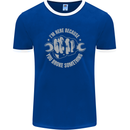 Funny Mechanic You Broke Something Mens Ringer T-Shirt FotL Royal Blue/White