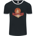 Red Moon Lake Universe Cosmos Space Mens Ringer T-Shirt FotL Black/White