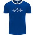 Pulse Archery Archer Funny ECG Mens Ringer T-Shirt FotL Royal Blue/White