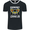 Gamer I Thought Said Extra Lives Gaming Mens Ringer T-Shirt FotL Black/White