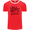 Football for My Wife Best Swap Ever Funny Mens Ringer T-Shirt FotL Red/White