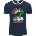 Alien Embrace Your Weirdness Funny LGBT Mens Ringer T-Shirt FotL Navy Blue/White