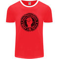 Northern Soul Keeping the Faith Mens Ringer T-Shirt FotL Red/White