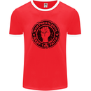 Northern Soul Keeping the Faith Mens Ringer T-Shirt FotL Red/White