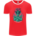 Funny Alien Gangster UFO 2Pac Rap Music Mens Ringer T-Shirt FotL Red/White