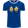 Avocado Gym Funny Fitness Training Healthy Mens Ringer T-Shirt FotL Royal Blue/White