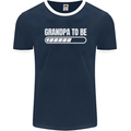 Grandpa to Be Newborn Baby Grandparent Mens Ringer T-Shirt FotL Navy Blue/White