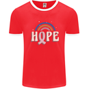 Breast Cancer Awareness Hope Mens Ringer T-Shirt FotL Red/White