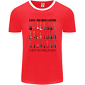 I Have Too Many Guitars Funny Guitarist Mens Ringer T-Shirt FotL Red/White