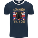 Skinhead Til I Die Punk Music Mens Ringer T-Shirt FotL Navy Blue/White