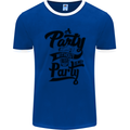 A Party Without Beer Alcohol Funny Beer Gin Mens Ringer T-Shirt FotL Royal Blue/White