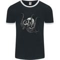 Cthulhu Skull Mens Ringer T-Shirt FotL Black/White